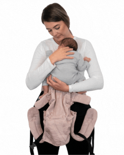 Quokkababy E Carrier with newborn baby in use